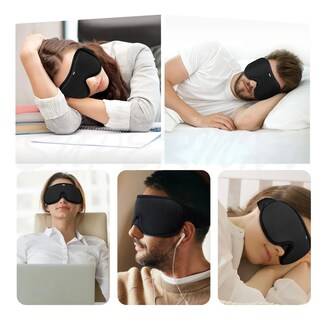 Foto 2 | Antifaz Belug 3d Para Dormir Adjustable Negro