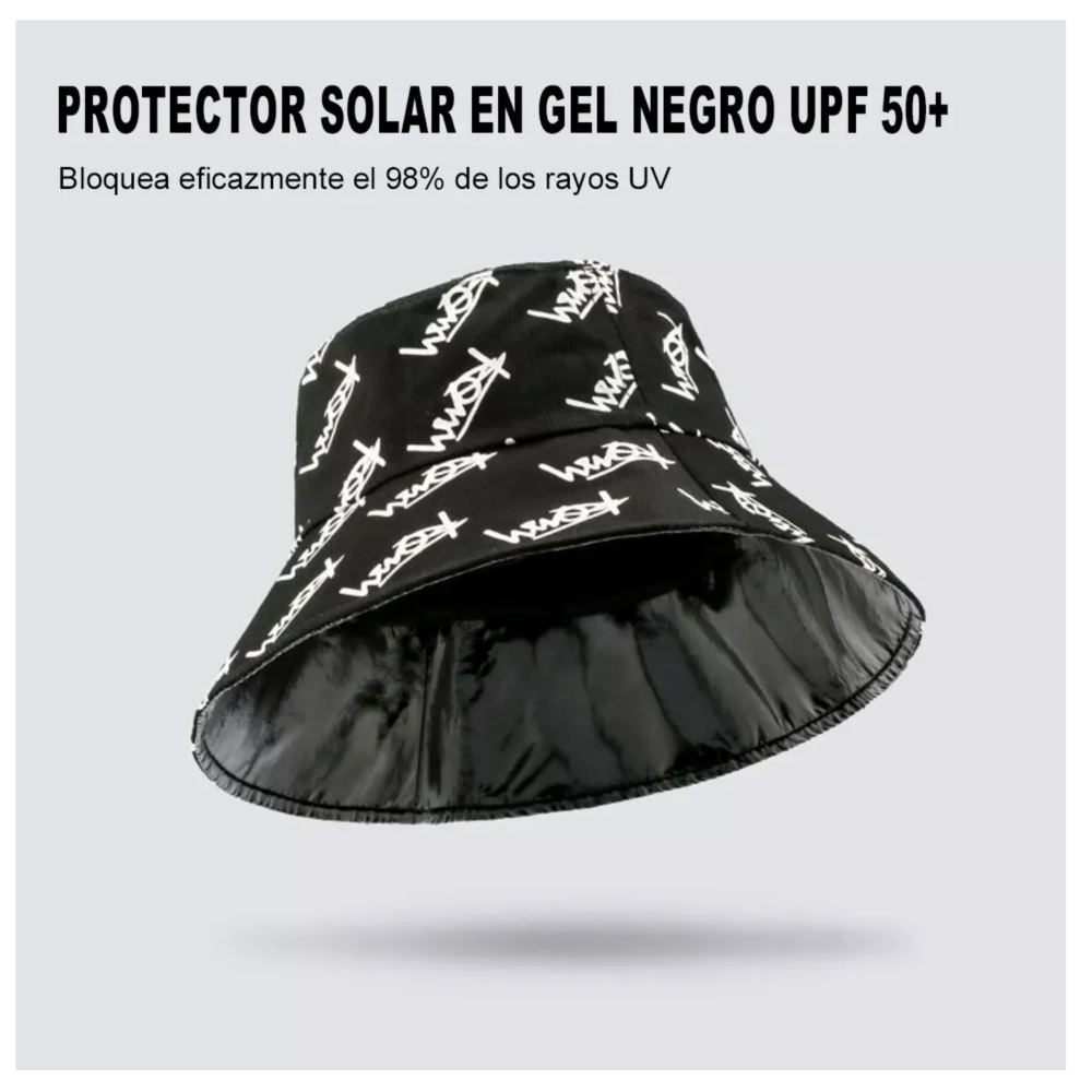 Foto 3 pulgar | Sombrero Para Sol Unisex Diseño De Letras Belug  Negro