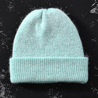 Foto 1 | Gorro Huoguo Tejido En Invierno De Lana Verde Claro Para Mujer - Venta Internacional.