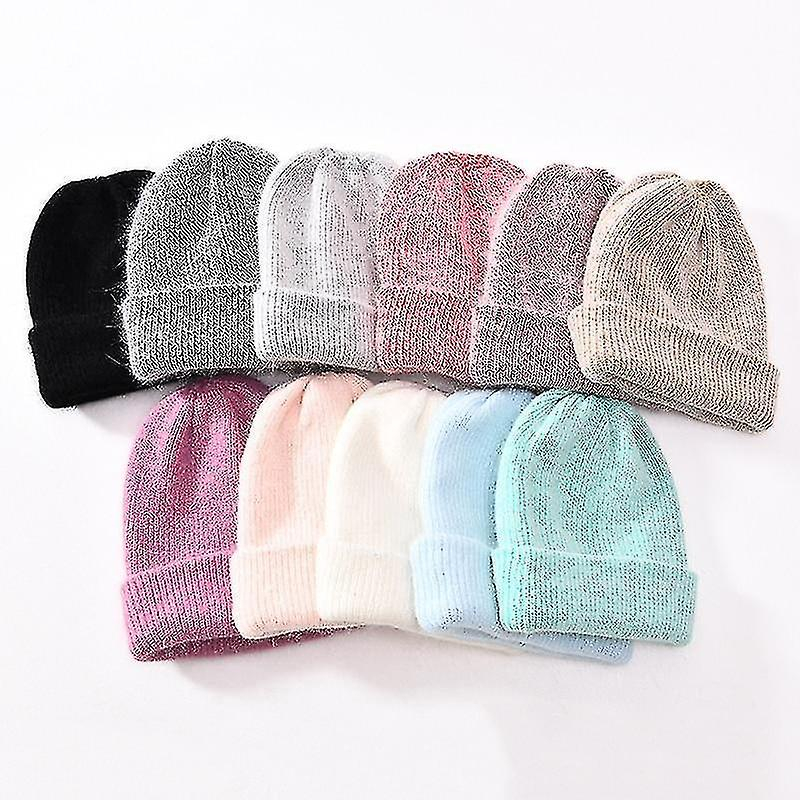 Foto 4 pulgar | Gorro Huoguo  Tejido En Invierno  De Lana  Verde Claro  Para Mujer - Venta Internacional.