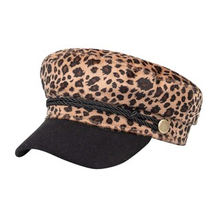 Foto 2 | Gorro Huoguo Para Mujer De Invierno De Terciopelo Cálido Casual De Leopardo - Venta Internacional.