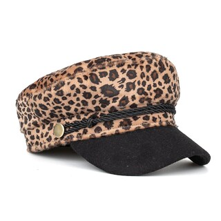 Foto 4 | Gorro Huoguo Para Mujer De Invierno De Terciopelo Cálido Casual De Leopardo - Venta Internacional.