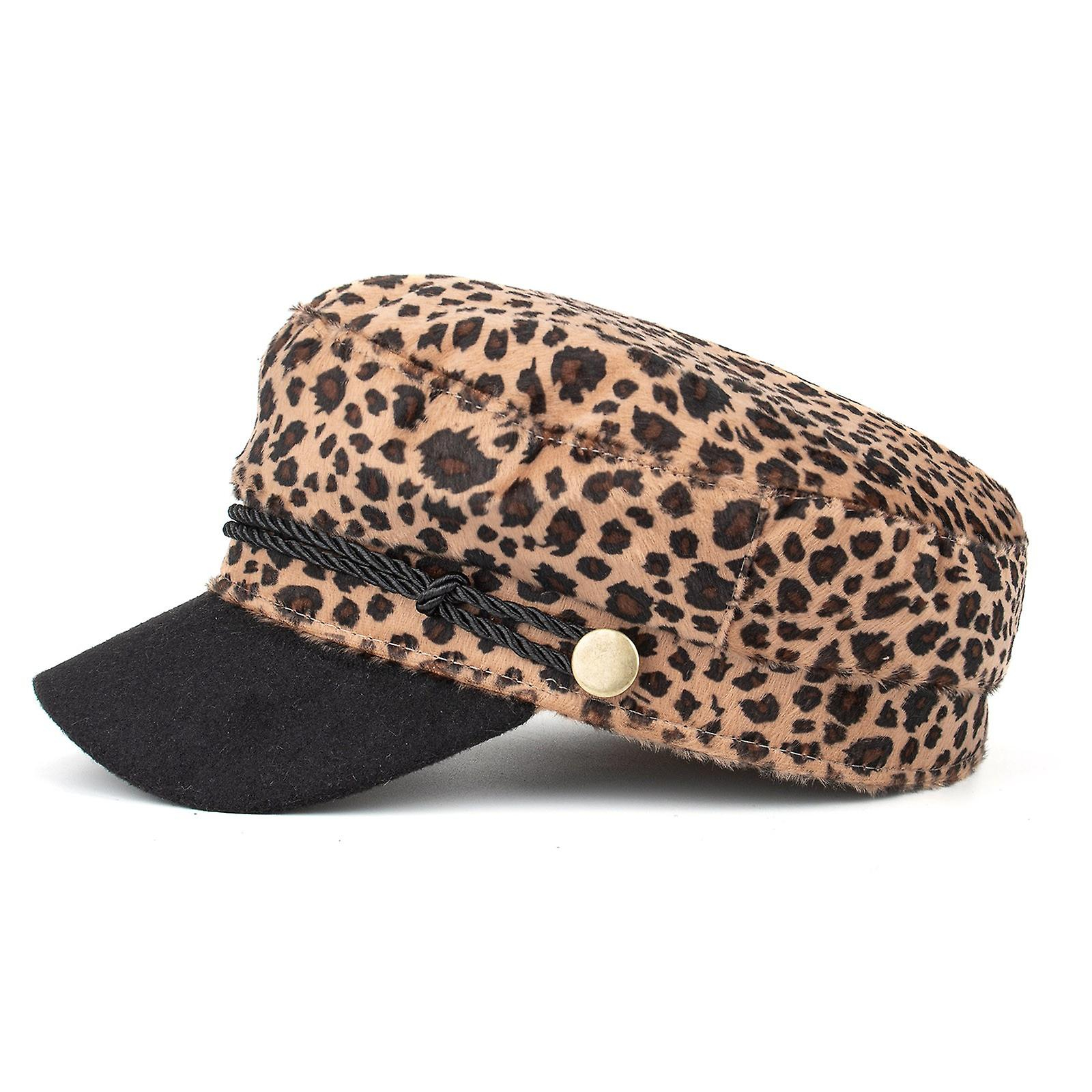 Foto 6 pulgar | Gorro Huoguo Para Mujer  De Invierno  De Terciopelo  Cálido  Casual  De Leopardo - Venta Internacional.