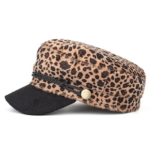 Foto 5 | Gorro Huoguo Para Mujer De Invierno De Terciopelo Cálido Casual De Leopardo - Venta Internacional.