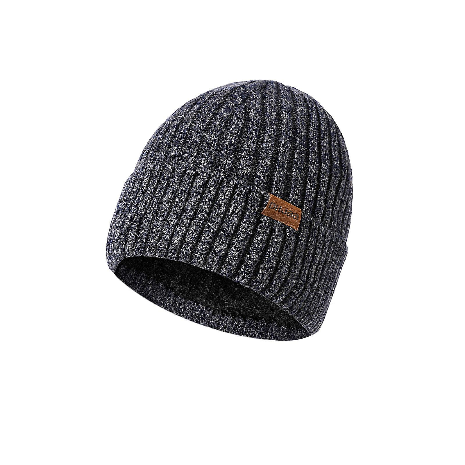 Foto 2 pulgar | Gorro De Punto Huoguo Gorro De Lana De Doble Capa De Terciopelo Cálido - Venta Internacional.