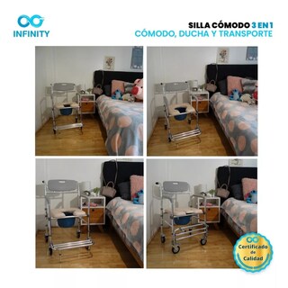 Foto 8 | Silla Cómodo Con Ruedas Rider 3 En 1 Cómodo/ Silla/ Transporte