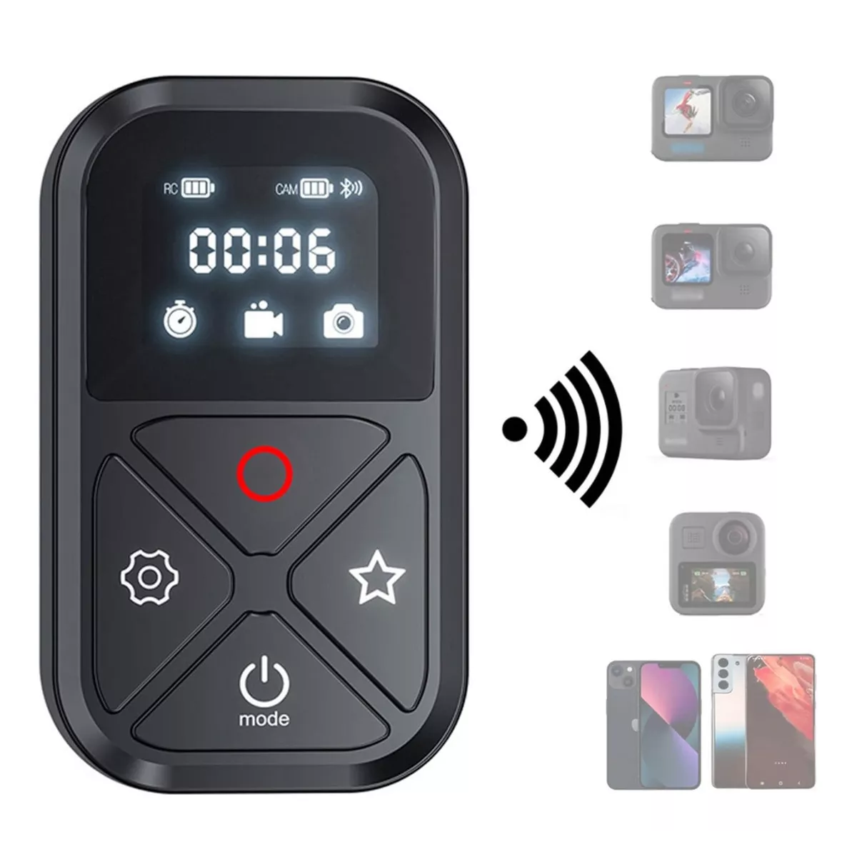 Foto 4 pulgar | Bluetooth Control Remoto para Fotos Eo Safe Imports Esi-10616 Negro