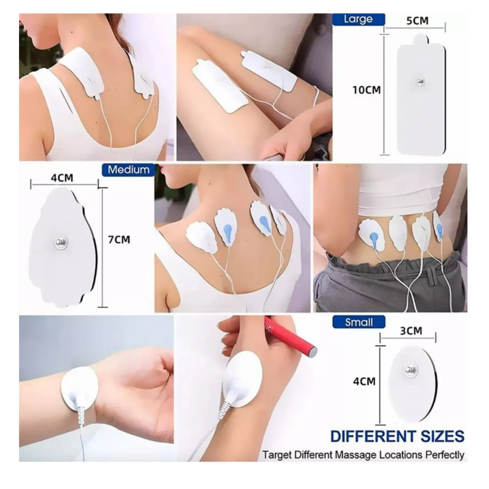 Foto 5 | Electrodos Para Electroestimulador Conectores A Presión 40pz Belug,  Blanco