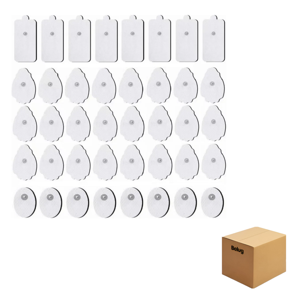 Foto 2 pulgar | Electrodos Para Electroestimulador Conectores A Presión 40pz Belug,  Blanco