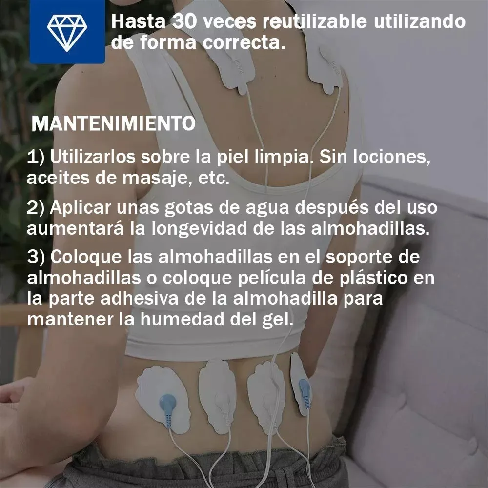 Foto 5 | 20x Electrodos Lab.gparches Para Electroestimulador Tens Ems Mass Blanco