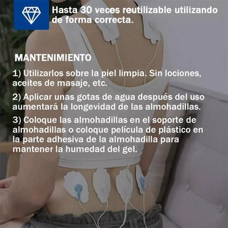 Foto 5 | 20x Electrodos Lab.gparches Para Electroestimulador Tens Ems Mass Blanco