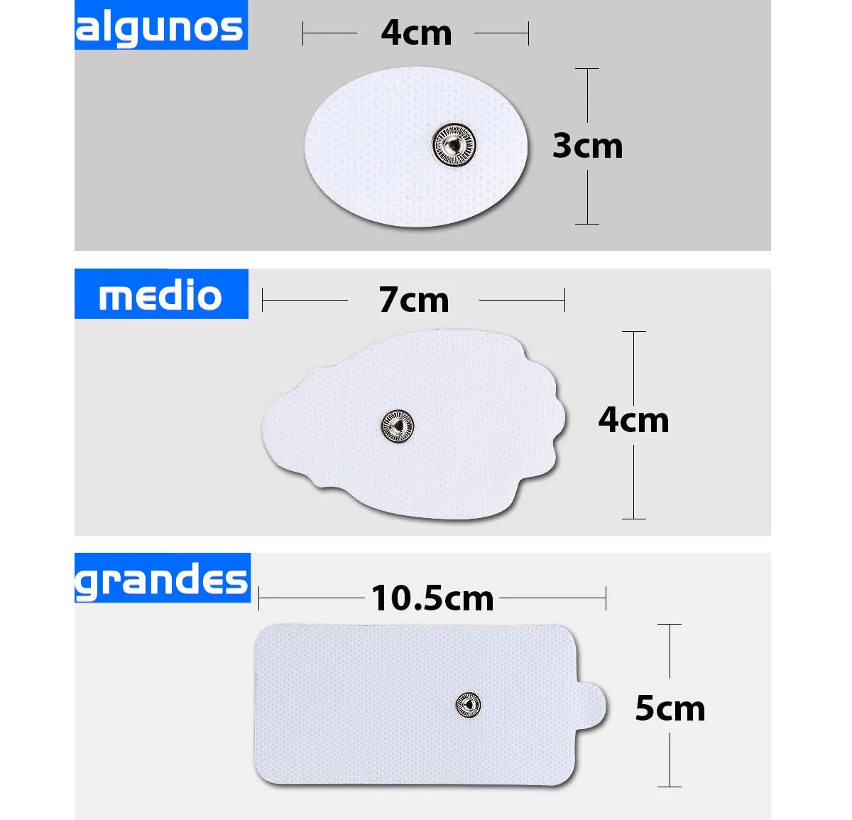 Foto 3 pulgar | 20x Electrodos Belug  Parches Para Electroestimulador Tens Ems Mass Blanco