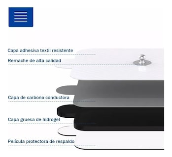 Foto 3 | 20x Electrodos Belug Parches Para Electroestimulador Tens Ems Mass Blanco