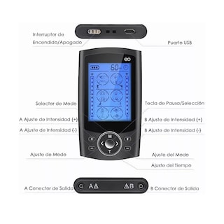 Foto 2 | Electroestimulador De Pulso Recargable. Eo Safe Imports 17 Pzas Esi-7687-1 Multicolor