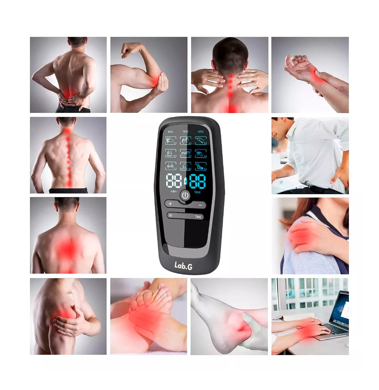 Foto 5 pulgar | Electroestimulador Muscular Pulso Recargable 9 Modos Negro