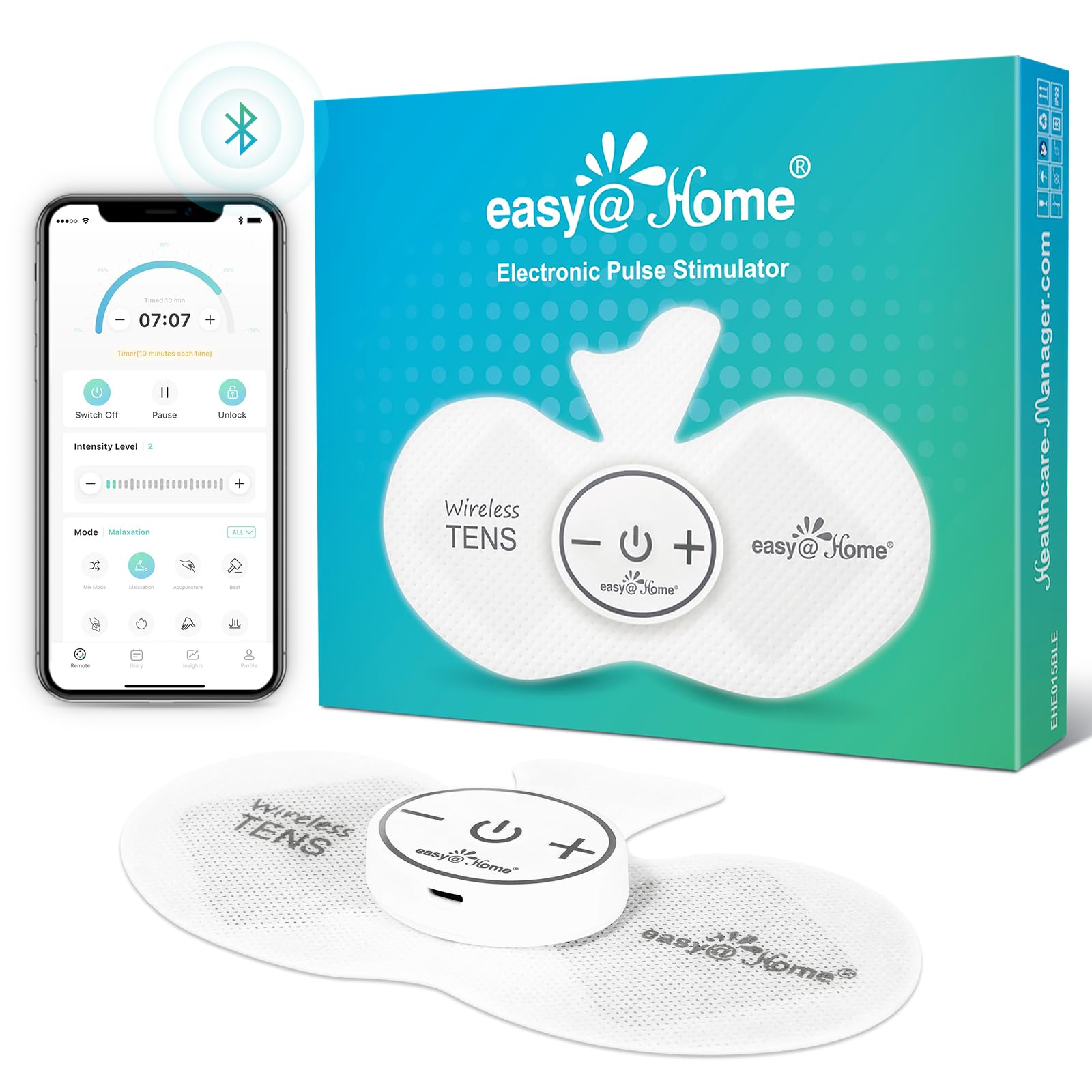 Foto 1 | Unidad Tens Inalámbrica Easy @home Ehe015ble Para Aliviar El Dolor De Espalda - Venta Internacional.