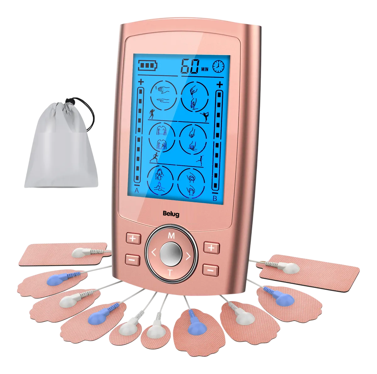 Foto 2 pulgar | Electroestimulador Belug Muscular Recargable 24 Modos Rosa