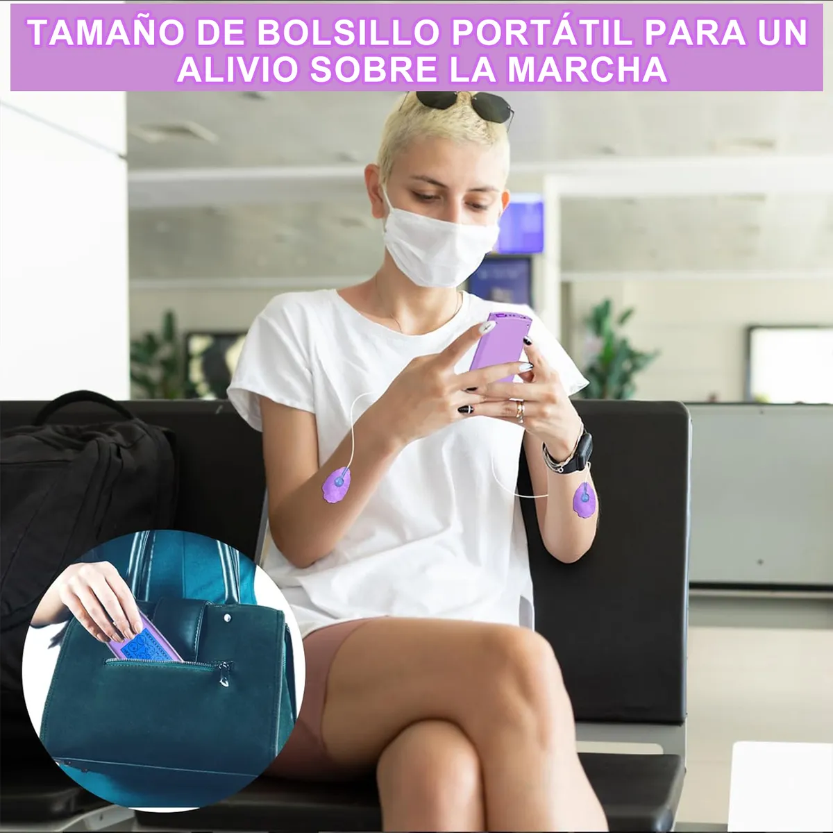 Foto 5 | Electroestimulador Lab.g Muscular Recargable 24 Modos Morado