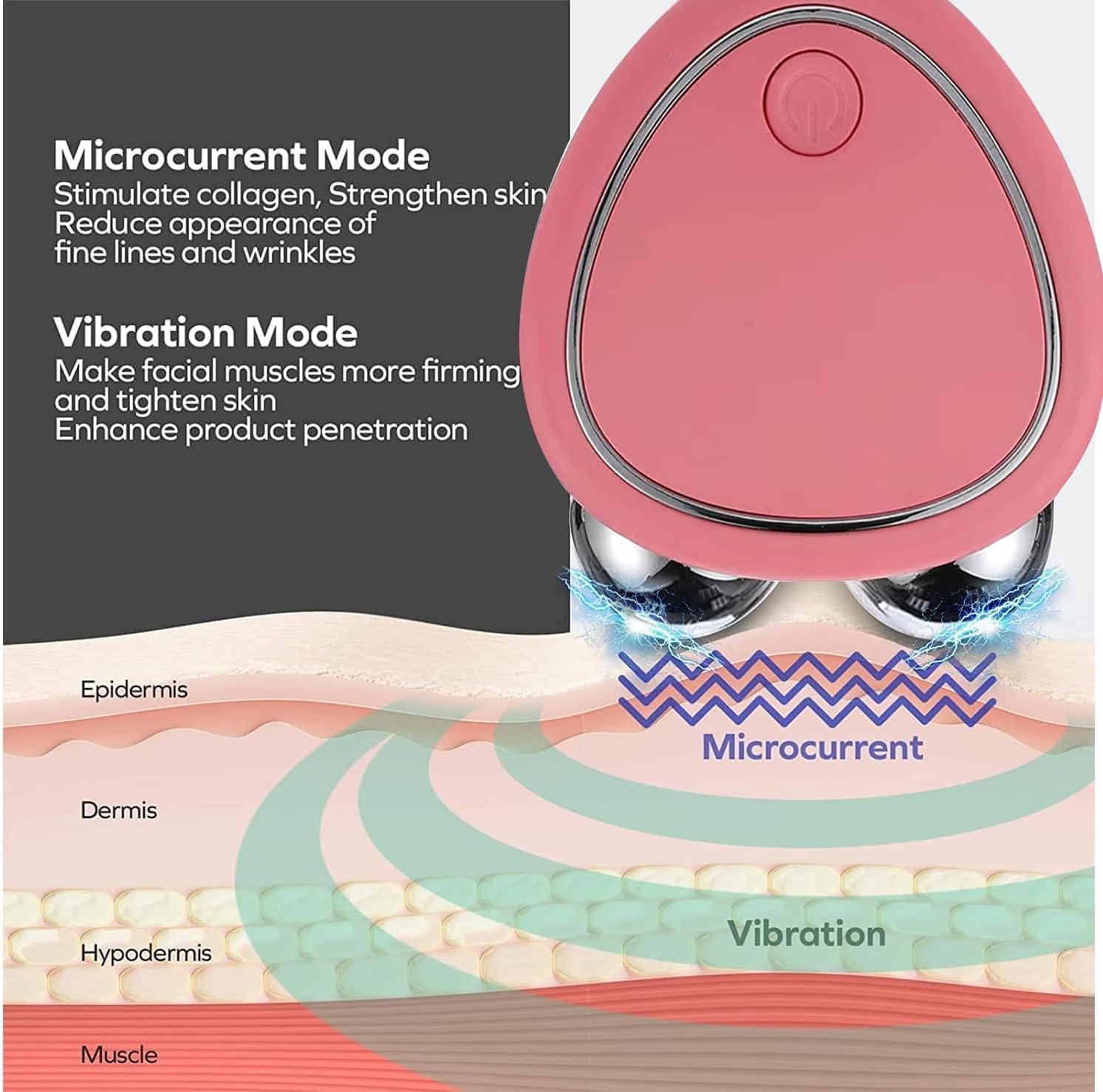 Foto 6 pulgar | Masajeador Facial Con Microcorriente Wusdayer Face Lift Pink - Venta Internacional.