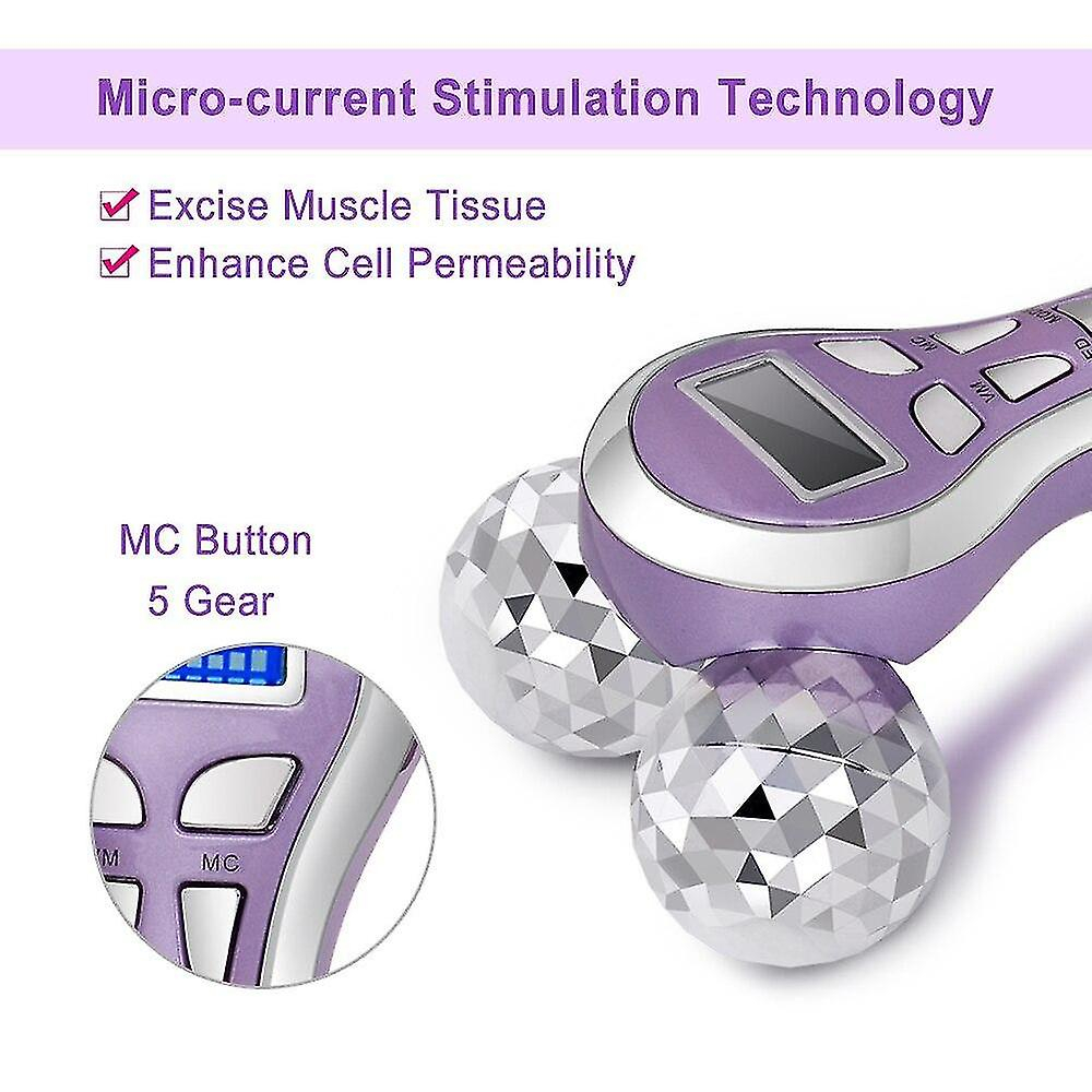 Foto 6 pulgar | Limpiadores Faciales  Masajeador Vibratorio Con Microcorriente  Rodillo 4d - Venta Internacional.