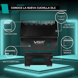 Foto 6 | Cuchilla Navaja Repuesto Dlc Vgr Repuesto Clipper Barbero