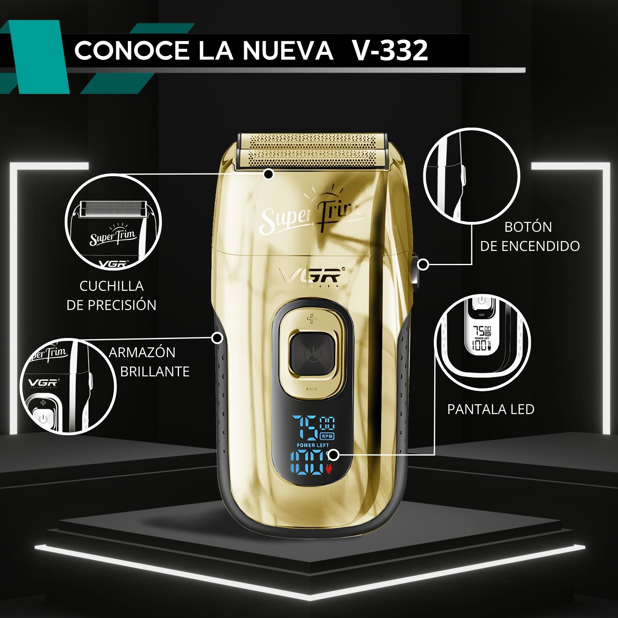 Foto 6 pulgar | Navaja Para Rasurar Vgr V-332 Repuesto Shaver Cabezal Navaja