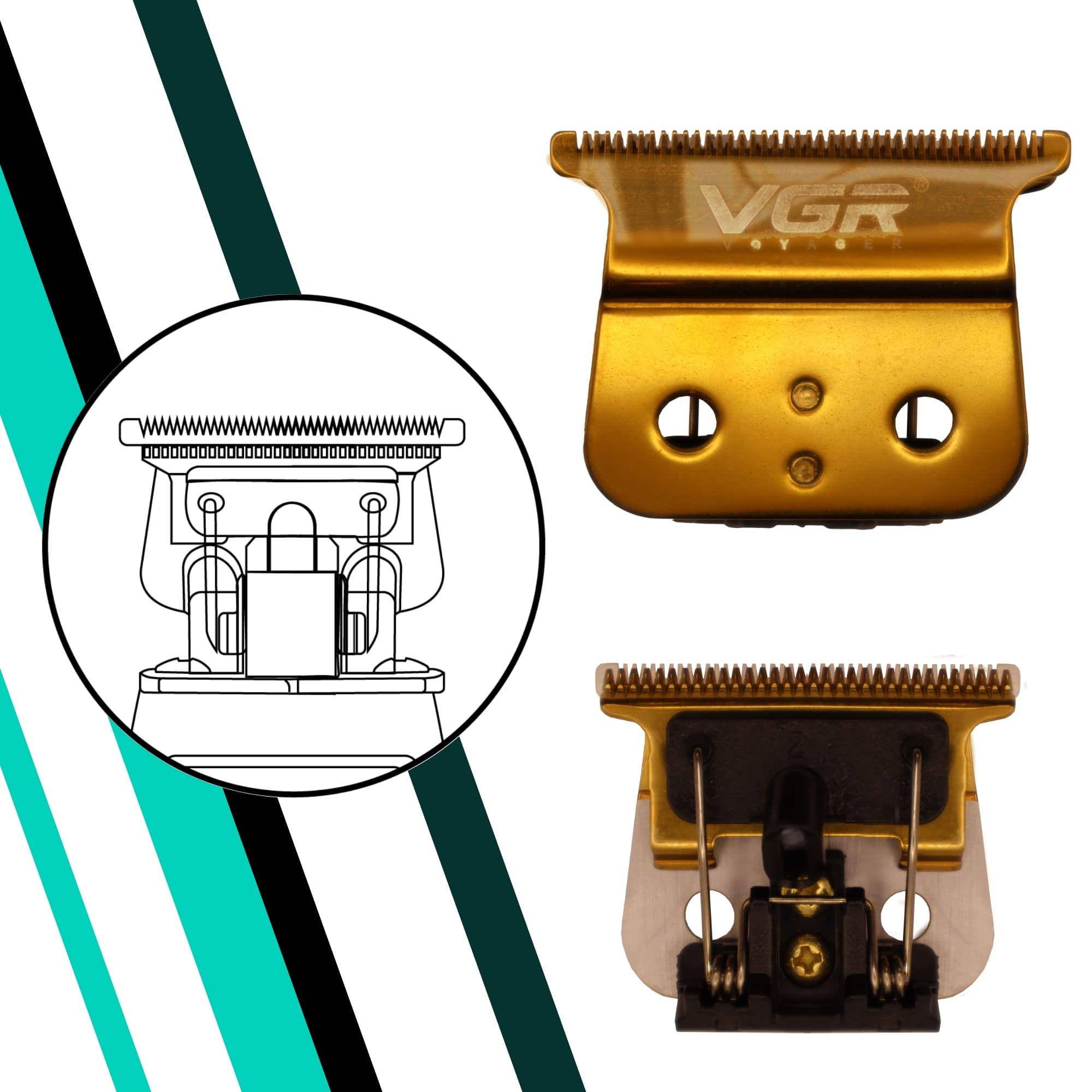 Foto 4 pulgar | Cuchilla Navaja Afeitar Vgr V-192 Repuesto Trimmer Barbero