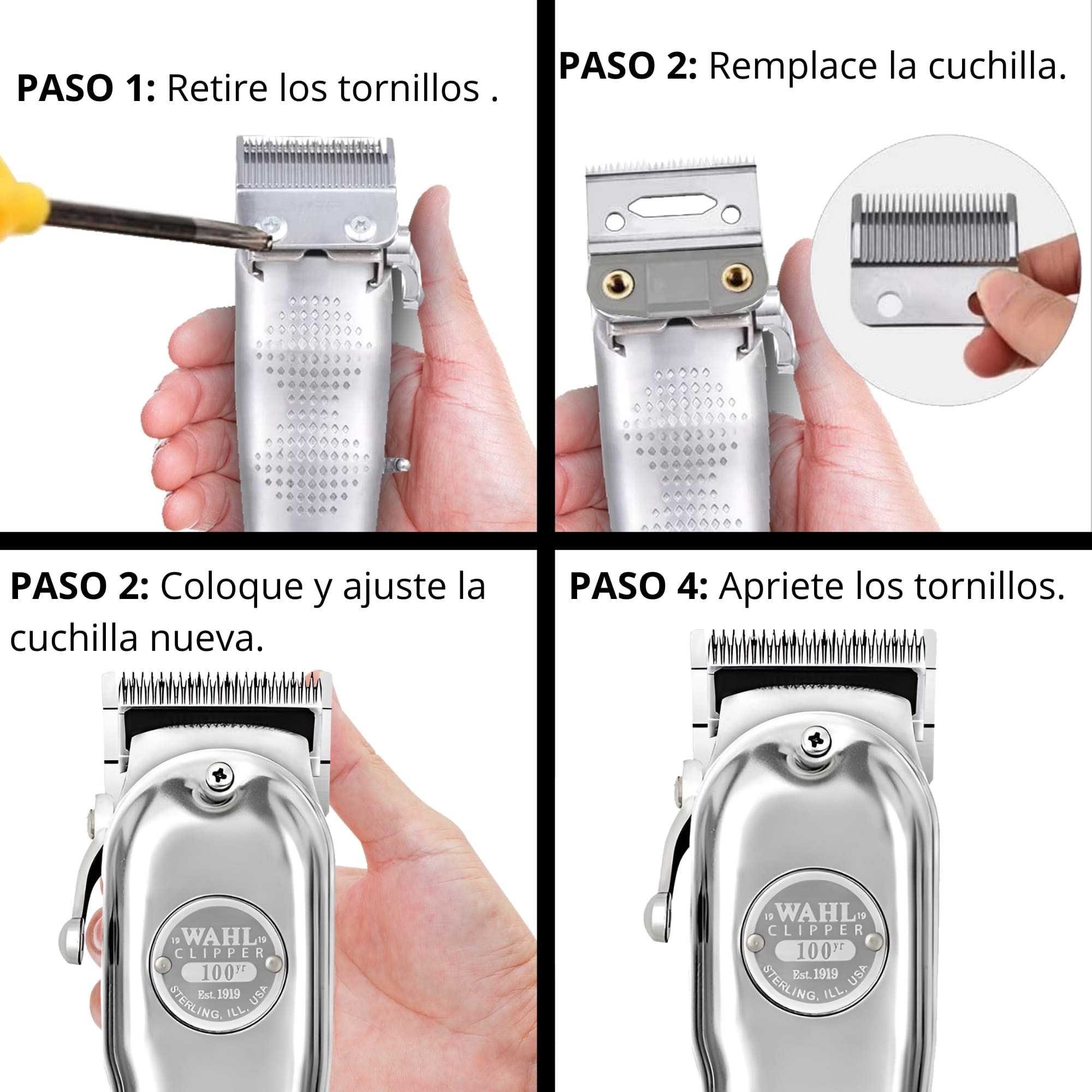 Foto 7 pulgar | Cuchilla Navaja Afeitar Vgr Repuesto Clipper Barbero