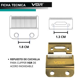 Foto 7 | Cuchilla Navaja Afeitar Vgr Repuesto Clipper Barbero