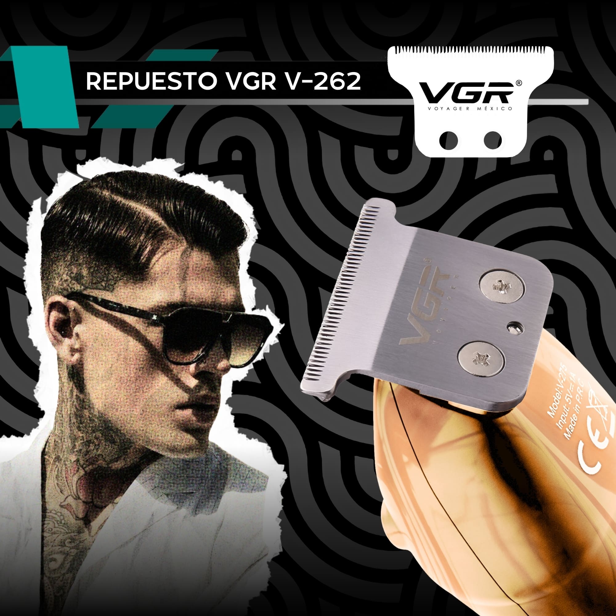 Foto 5 pulgar | Cuchilla Navaja Afeitar Vgr V-275 Repuesto Trimmer Barbero
