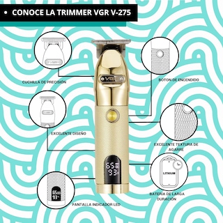 Foto 7 | Cuchilla Navaja Afeitar Vgr V-275 Repuesto Trimmer Barbero