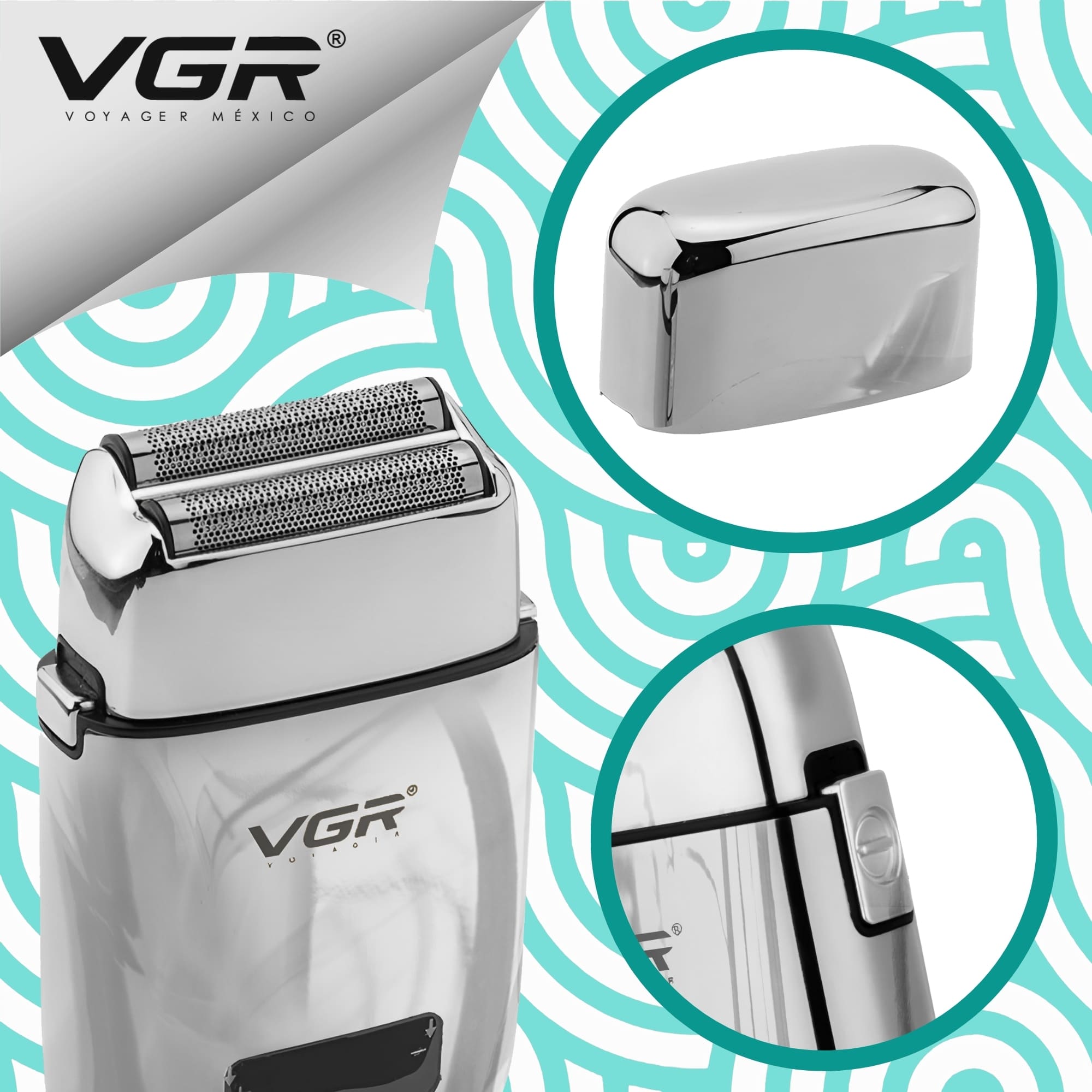 Foto 8 pulgar | Navaja Para Rasurar Vgr V-338 Repuesto Shaver Cabezal