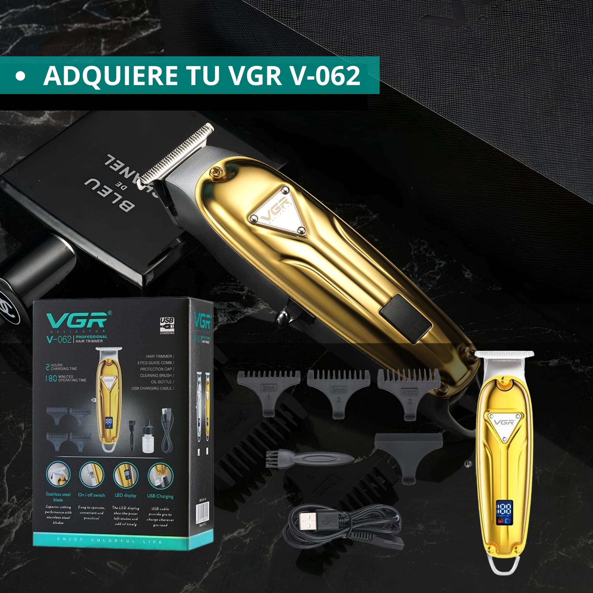 Foto 7 pulgar | Cuchilla Navaja Afeitar Vgr V-062 Repuesto Trimmer Barbero