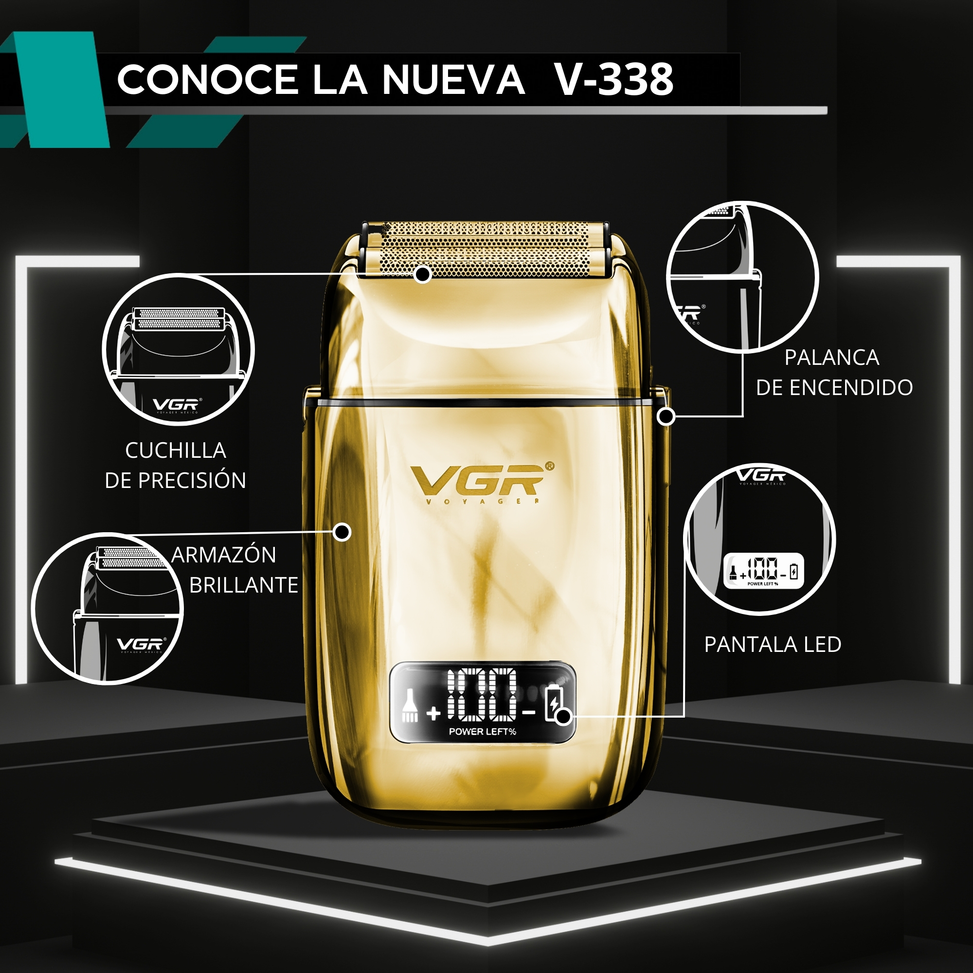 Foto 9 pulgar | Navaja Para Rasurar Vgr V-338 Repuesto Shaver Cabezal Navaja