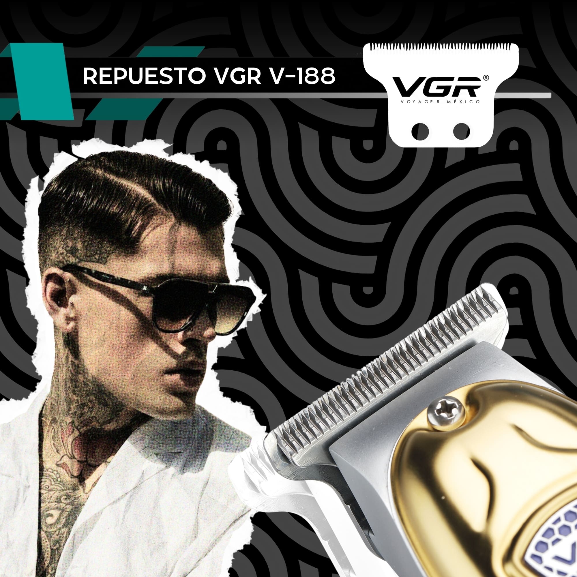 Foto 5 pulgar | Cuchilla Navaja Afeitar Vgr V-188 Repuesto Trimmer Barbero