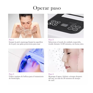 Foto 2 | Maquina Facial De Led Para Cara Y Cuello Cosmético Eo Safe Imports Esi-9387 Blanco