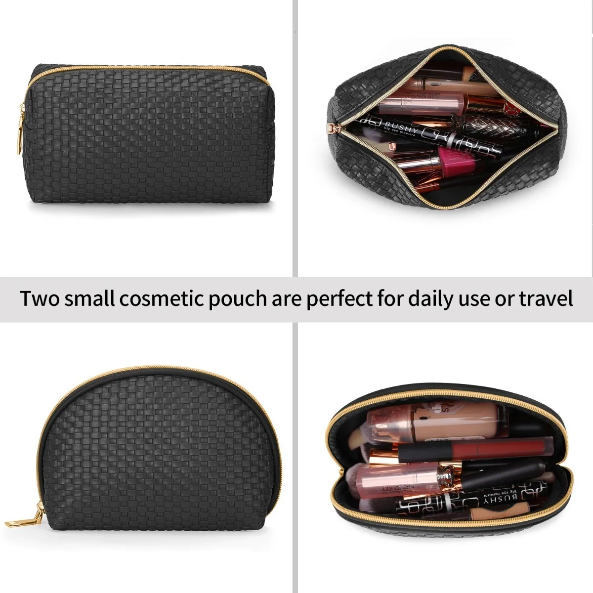 Foto 2 | Estuches de Maquillaje Bolsa Cosmetiquera Malubero color Negro con 3 Piezas