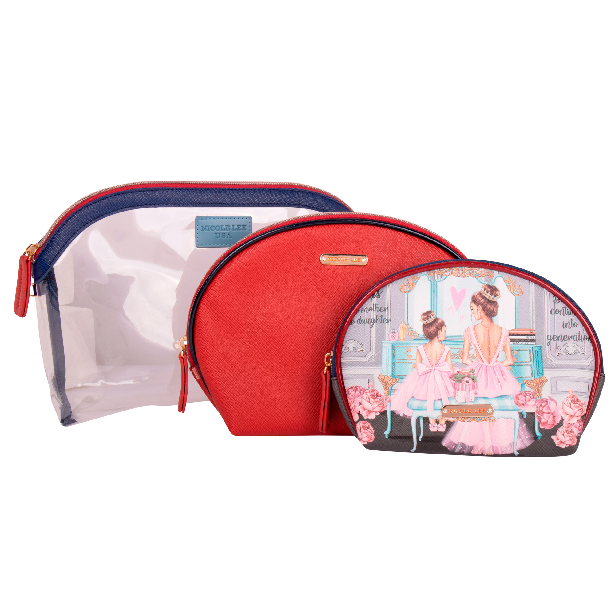 Set 3 Piezas Cosmetiquera Nicole Lee Ariana Multicolor