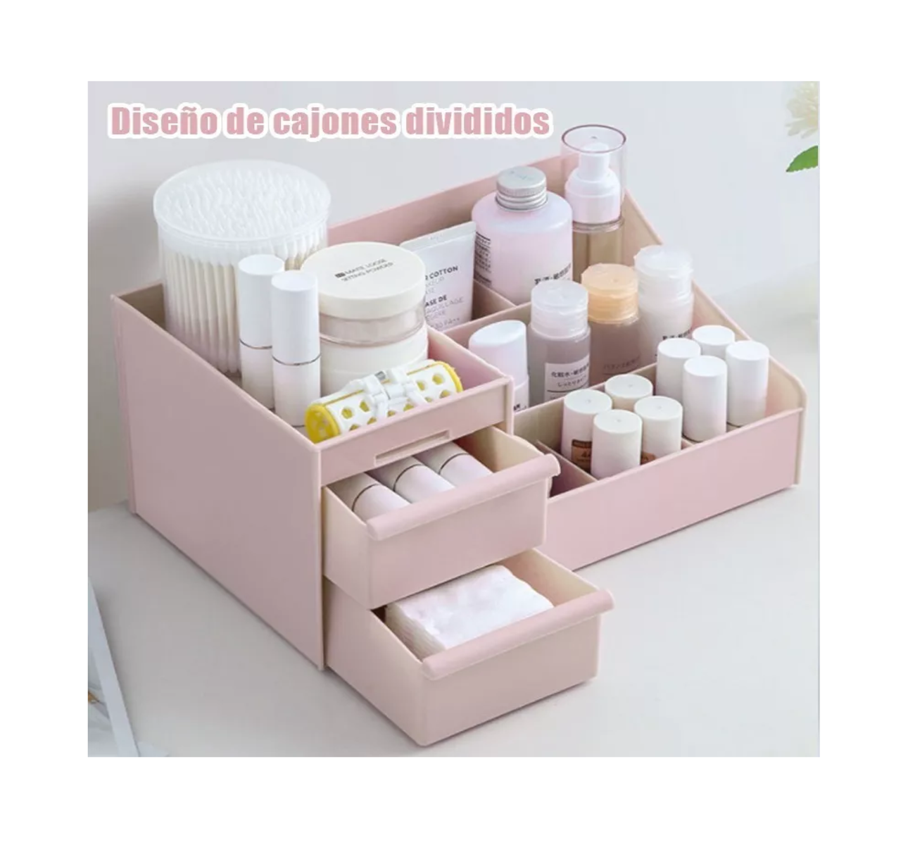 Foto 5 pulgar | Organizador De Maquillaje Belug color Rosa para Cosméticos con Cajón