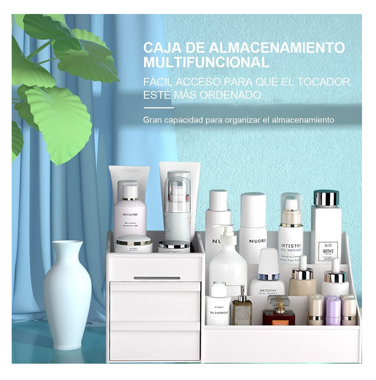 Foto 6 pulgar | Organizador De Maquillaje Belug color Blanco para Cosméticos con Cajón