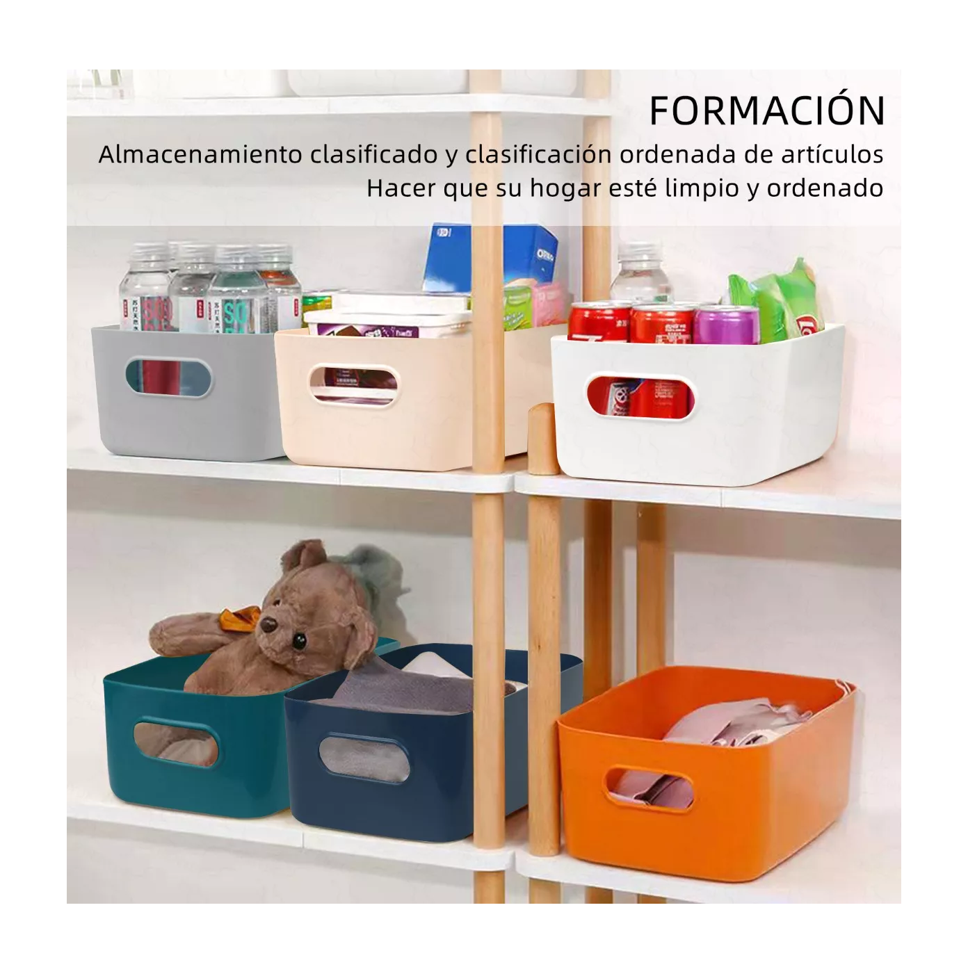 Foto 5 pulgar | Caja de Almacenamiento Belug Multicolor para Cosméticos y Papelería 9 Piezas