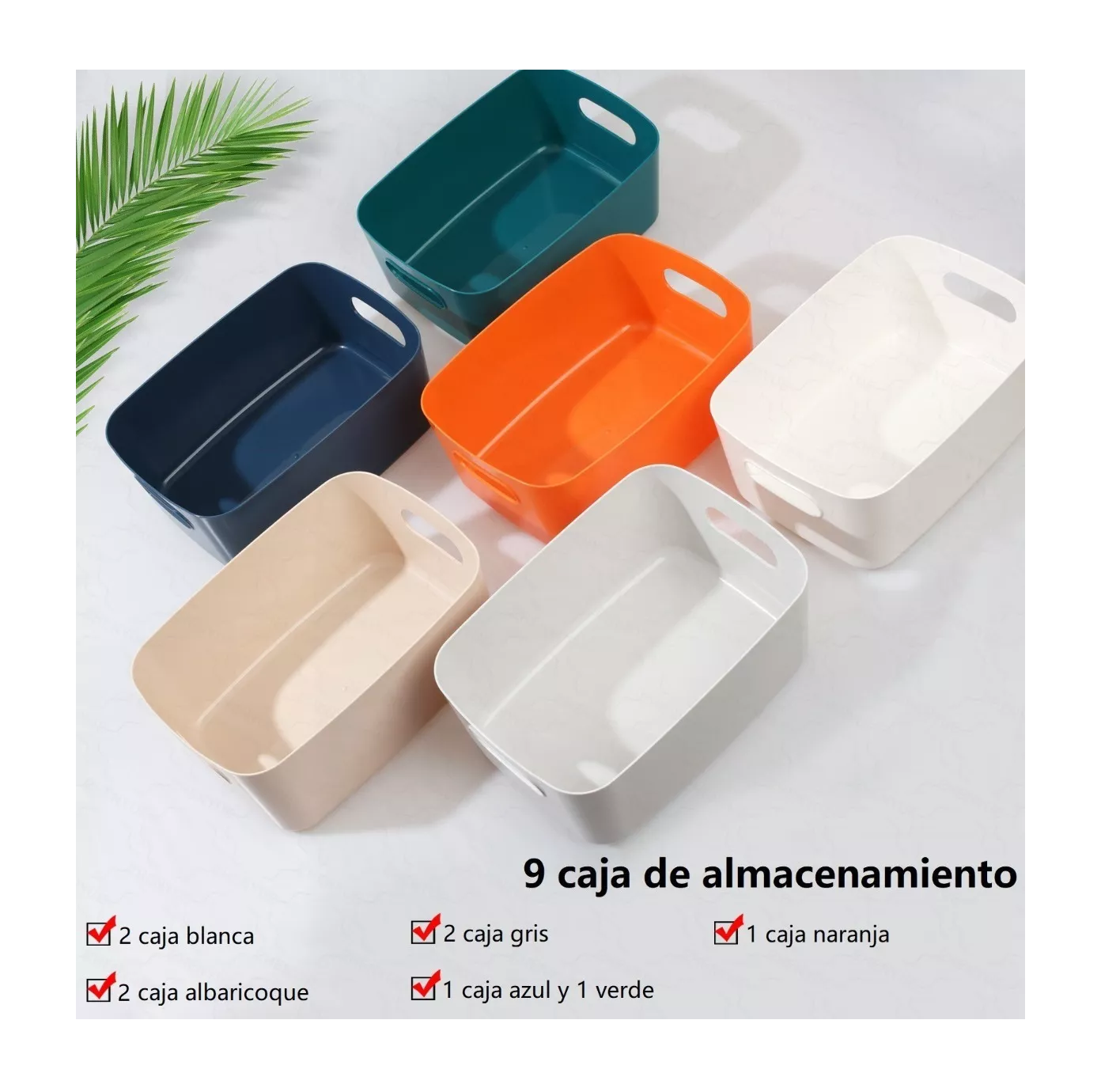 Foto 6 pulgar | Caja de Almacenamiento Belug Multicolor para Cosméticos y Papelería 9 Piezas