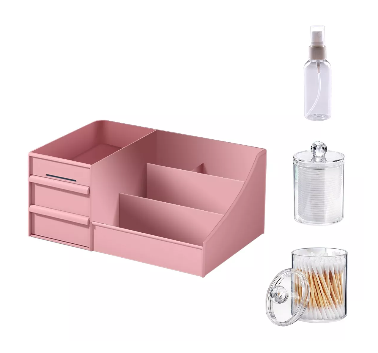 Foto 7 pulgar | Caja Organizadora Maquillaje BELUG con Gavetas Multifuncional Rosa