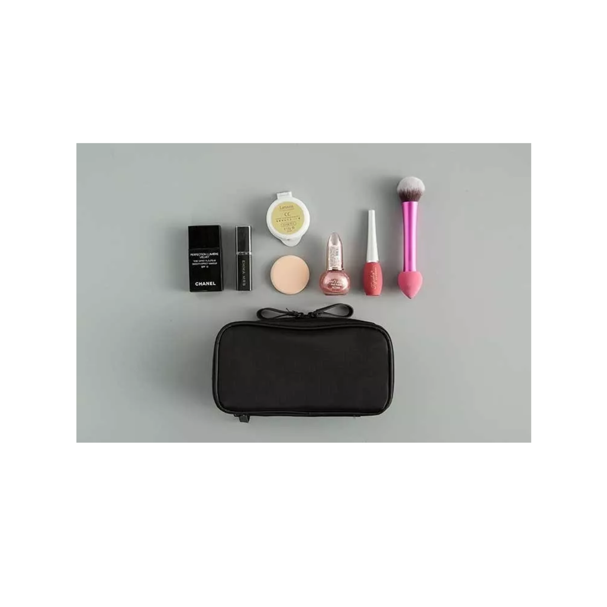 Foto 5 pulgar | Organizador Estuche de Maquillaje Cosmetiquera Viaje Negro