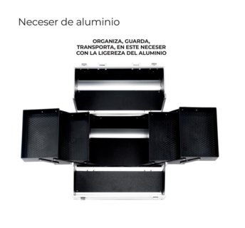 Foto 2 | Maletín Neceser Reforzada Cosmetiquera Profesional Belleza color Negro