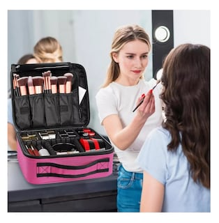 Foto 5 | Estuche Organizador de Maquillaje Rosa