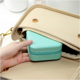 Foto 7 | Estuche de Viaje para Joyas Jieyou - Organizador de Piel Sintética Portátil