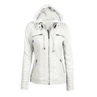 Foto 4 | Chaqueta Kinikiss Gótica De Piel Sintética Con Capucha Para Mujer, Otoño E Invierno - Venta Internacional.