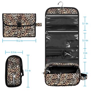 Foto 7 | Neceser De Viaje Fintie Portátil Resistente Al Agua Leopardo - Venta Internacional
