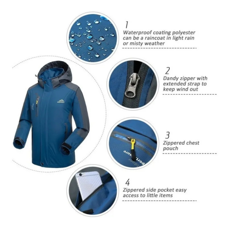 Foto 7 pulgar | Parka Cortavientos Deportiva Casual Impermeable Para Hombre - Venta Internacional.